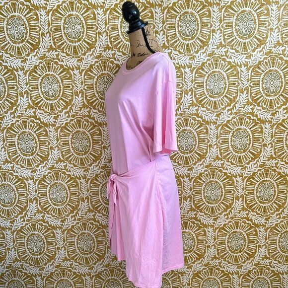 NWT XiRENA Emme Short Sleeve Tie Waist Mini T-Shirt Dress in Primrose size M - Picture 10 of 14